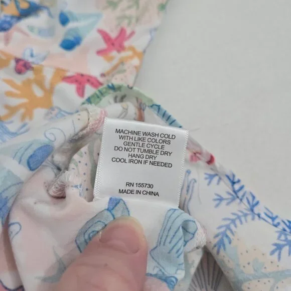 Jane and Delancey Womens Beach Button Up Top Sz 1X Travel Nautical Island Cruise - Picture 10 of 11